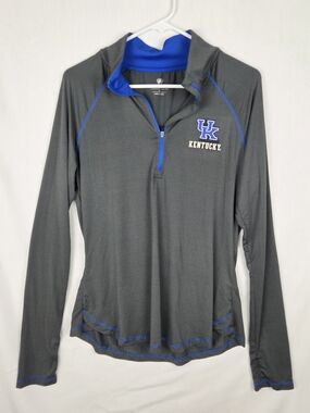 Large University Of Kentucky 1/4 Zip Up Thumbhole Sleeves Top of the World
